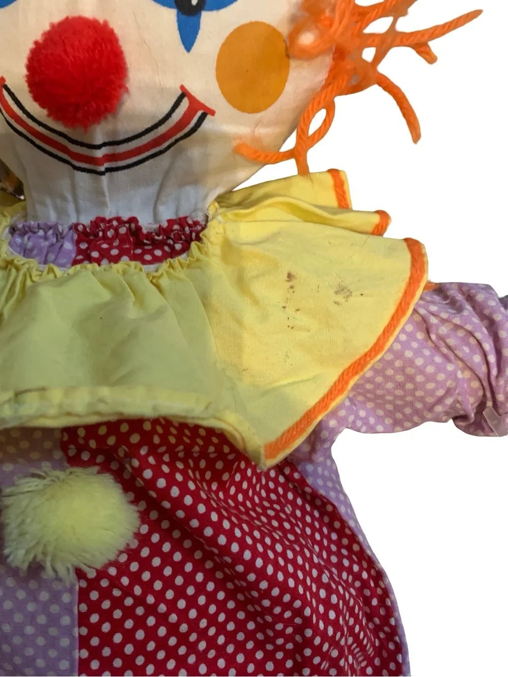 Vintage Floppy Clown Rag‎ Doll 22” SOS Division Of Good Stuff